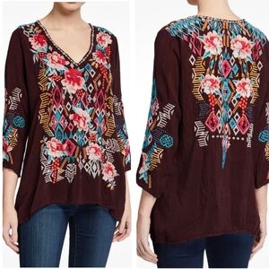 Johnny Was Emmaline heavily embroidered tunic NWT